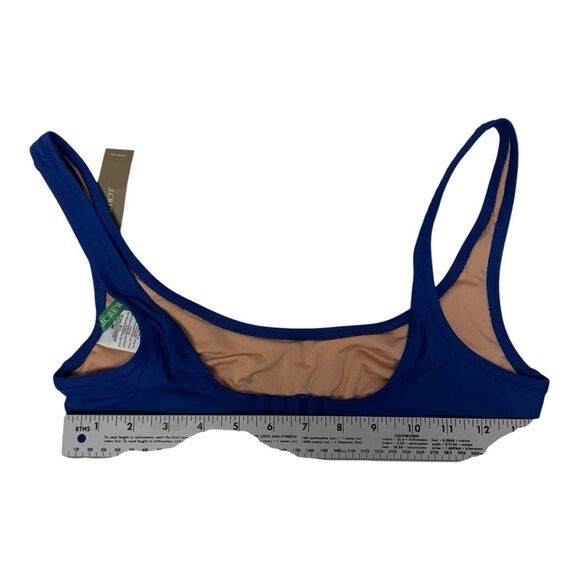NWT J Crew Heritage Royal  Blue  Scoopneck Swimwear Bikini Top Size M - Picture 5 of 8